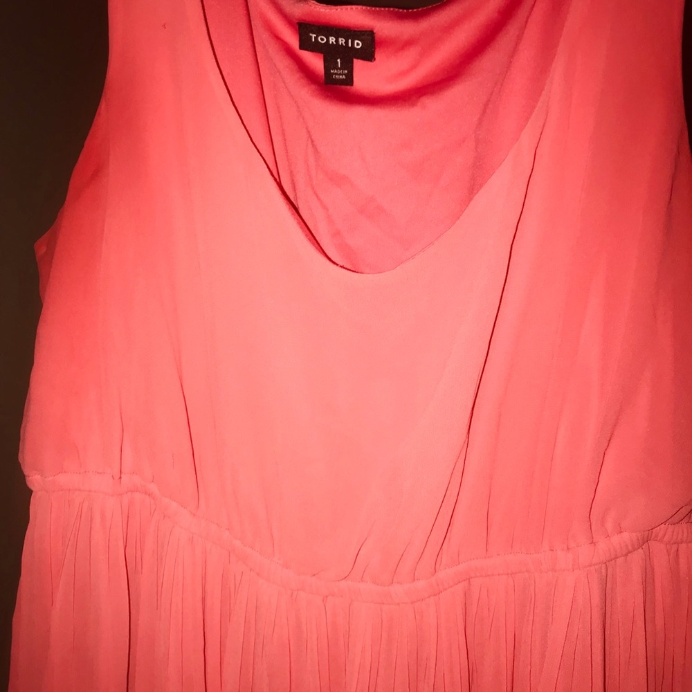Salmon maxi dress